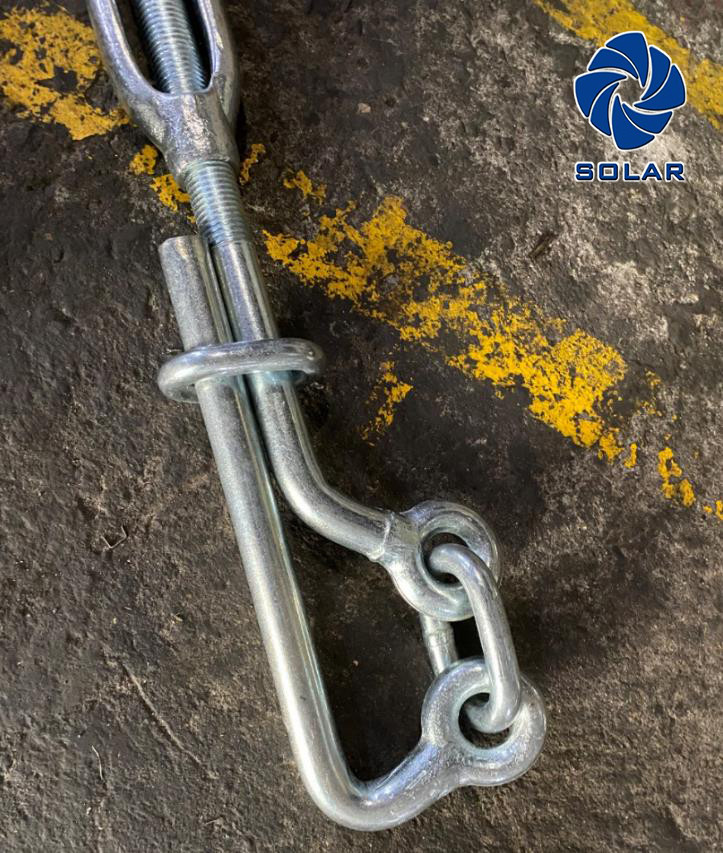 Deck Lashing Turnbuckles With Pelican Hook And Pear Link 32mmx650mm