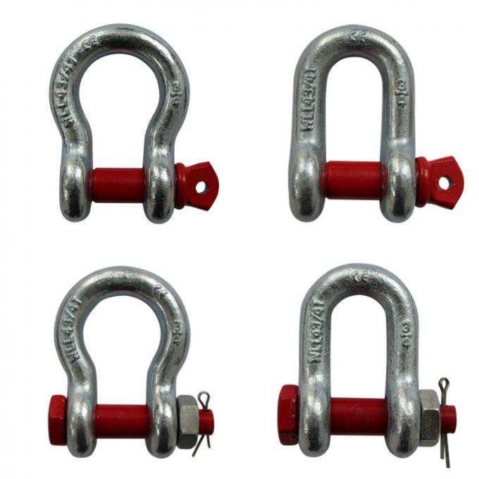 Galvanized Wire Rope Hardware , G209 Lifting Screw Pin Bow Shackle