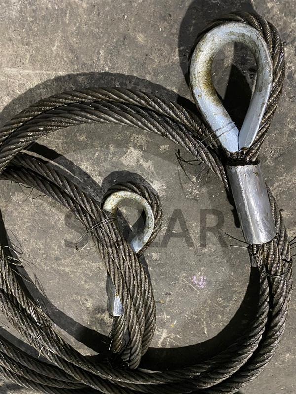Us Standard Mechanically Spliced Wire Rope Sling With Thimble Eye