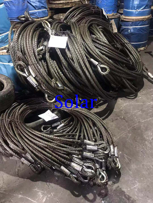 Us Standard Mechanically Spliced Wire Rope Sling With Thimble Eye