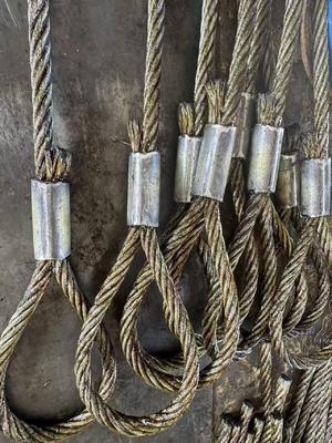 Manufacturer 22mm Pressed Steel Wire Rope Sling Using on The Structure Construction