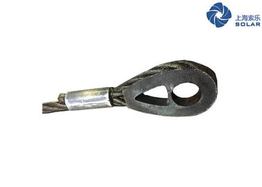 Durable Steel Wire Rope And Sling Terminal End With Solid Thimble