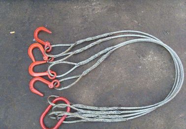 Anti Twist Two Leg Sling , 6x36WS/6x37 2 Leg Wire Rope Sling With Hook