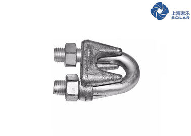 Metal Material Wire Rope Fittings Galvanised / Self Color Wire Rope Clip