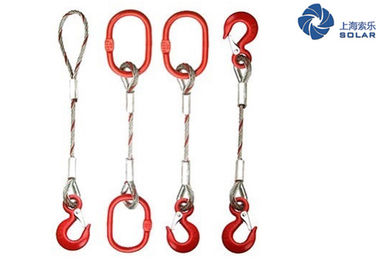 Single Leg Synthetic Rope Slings Eye To Eye Thimble To Thimble With Hook