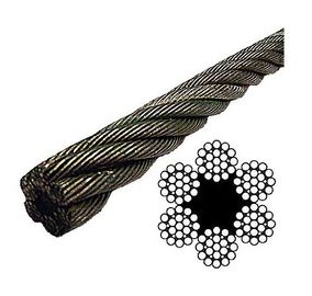 EN 12385-5 Standard Steel Wire Rope 6x19 With High Tensile Strength