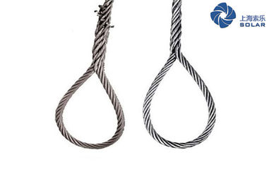 Galvanized Soft Eye Sling , Manual Wire Rope Cable Slings Great Wear Resistance