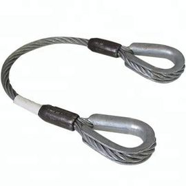 Solar Galvanized wire rope sling with double thimble eye on the ends