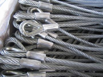 Solar Galvanized wire rope sling with double thimble eye on the ends