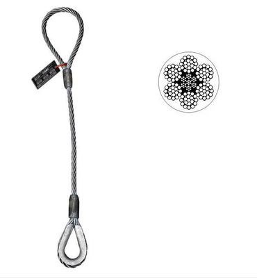 Single Leg 6*19W IWR 1/4" Thimble Wire Rope Sling