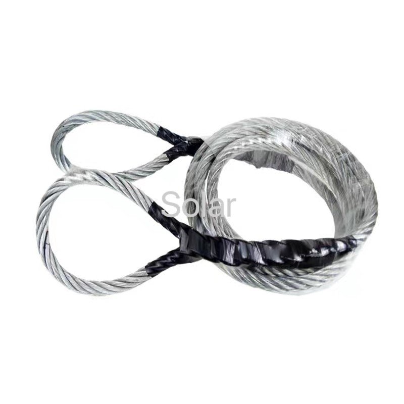 Foot Wire Rope (6X24mm)L=20mtrs Standard Size of Eye Splicing Thimble - Thimble A=20mtrs, B=150mm, C=115mm Dia: 24mm