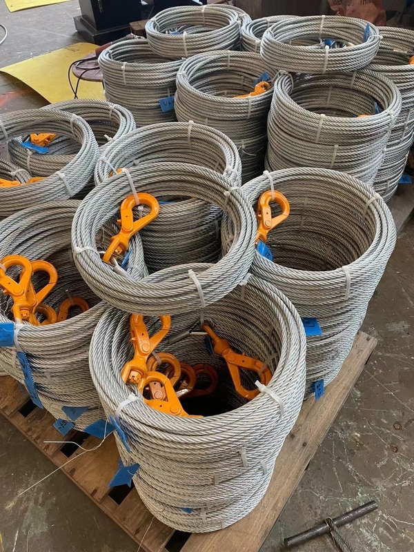 6x36WS/6x37 2 Leg Wire Rope Sling With Hook Anti Twist Two Leg Sling