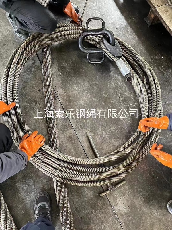 Include Looping Cable Gripper Customized Heavy Duty Steel Wire Rope With Double Hook For Hanging