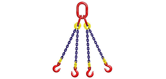 Us Standard Lifting Chain Slings , 4 Leg Chain Sling Safety Factor 4:1