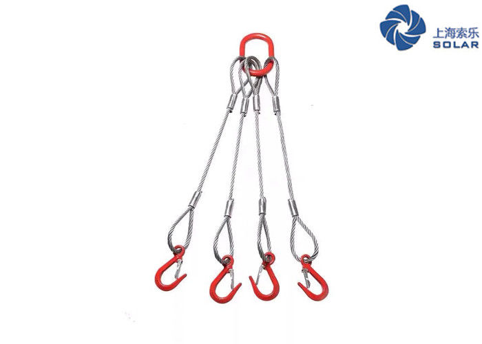 4 Leg Bridle Sling , Four Leg Wire Rope Sling With Long Service Life