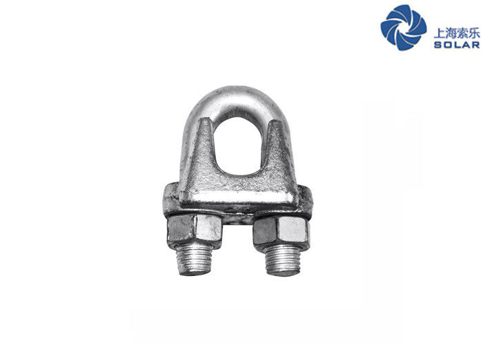 Metal Material Wire Rope Fittings Galvanised / Self Color Wire Rope Clip