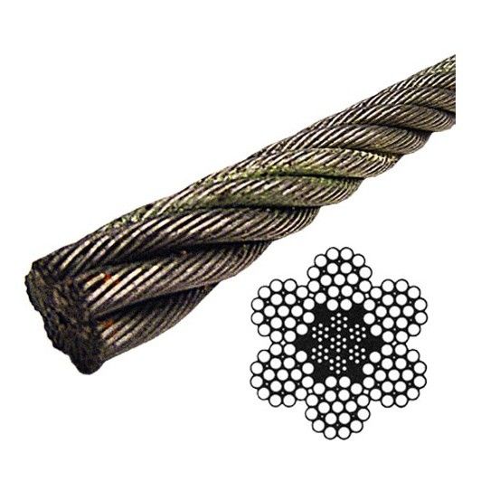 EN 12385-5 Standard Steel Wire Rope 6x19 With High Tensile Strength