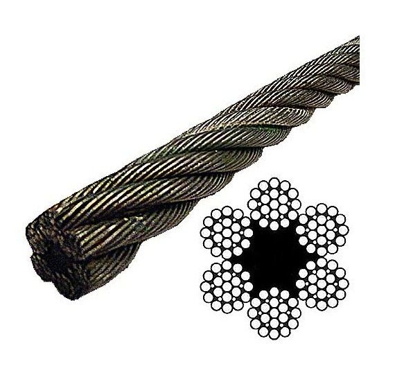 Fiber Core / IWRC Steel Wire Rope For Mine Lifting / High Furnace Hoist