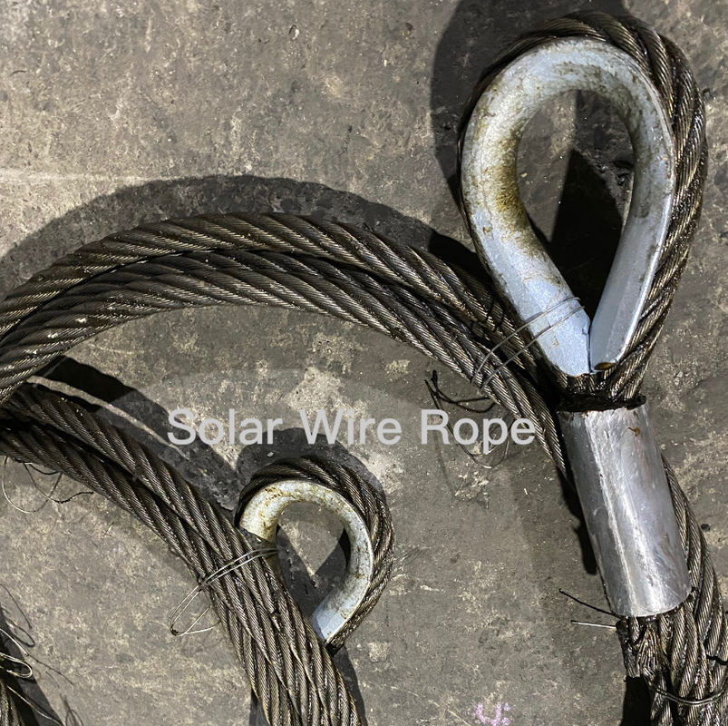 20-100mm Steel Wire Rope Lifting Sling Hard Eye With High Breaking Strength