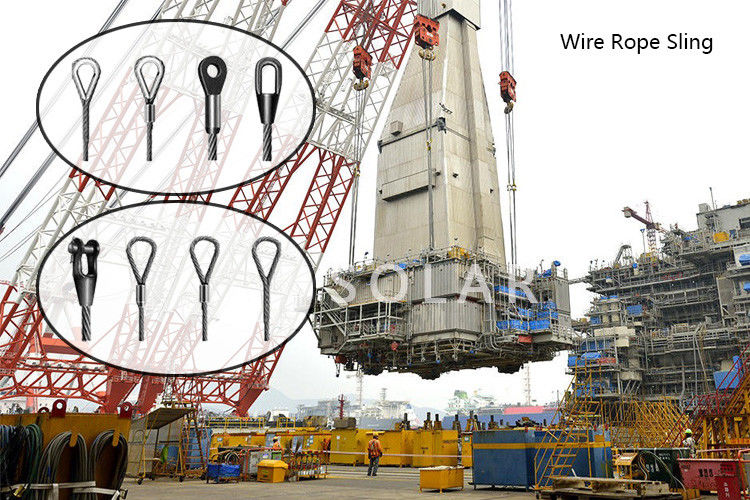 Steel Material Customized Wire Rope Sling IWR / IWS / FC Core Type