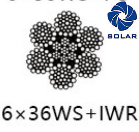 6x36WS+IWR Line Contacted Wire Rope Steel For Derricking And Drawing