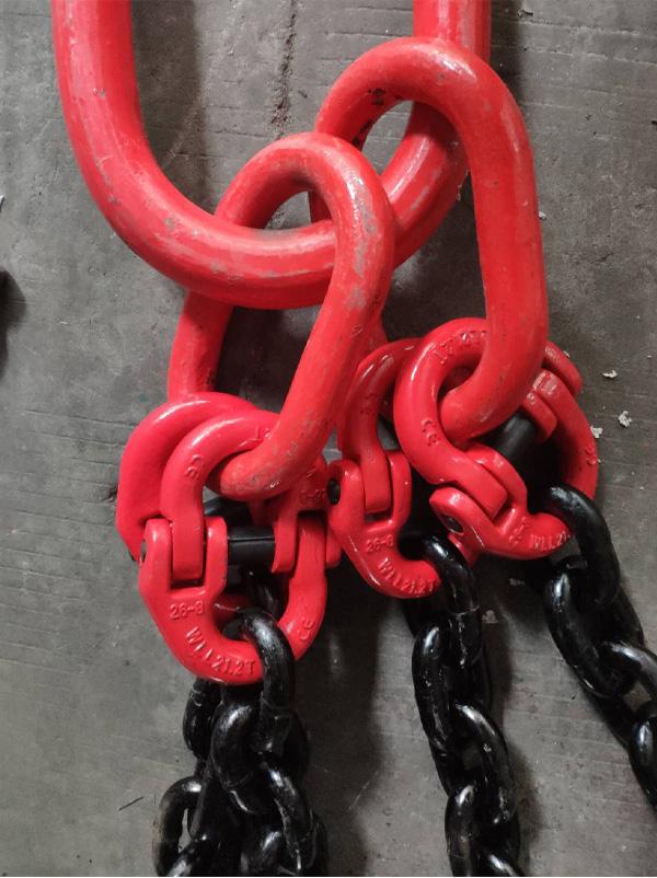 Galvanized Crane Lifting Slings With Safety Hook Master Link Shackle