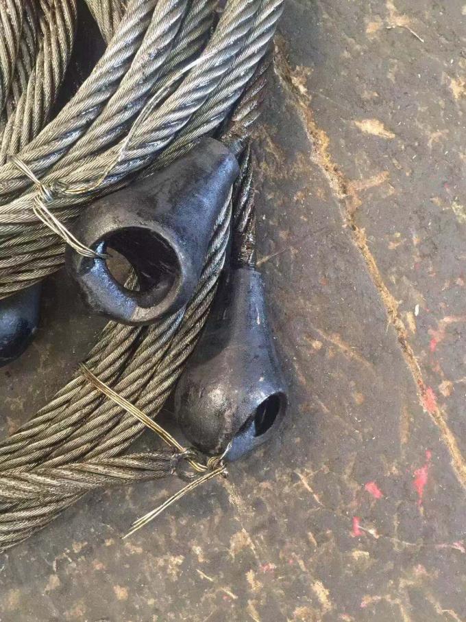 Painted / Galvanized Stainless Steel Rope Fittings Closed Pear Shape Socket