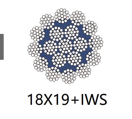 18 Inch Rope 18*19 IWS 30mm 1960Mpa 1.18 Inch Steel Wire Rope